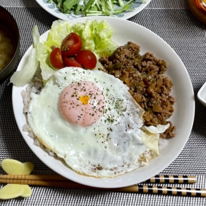 パプリカが無かったのでピーマンで作りました。
ハンバーグを作る手間が省けてとっても美味しかったです！